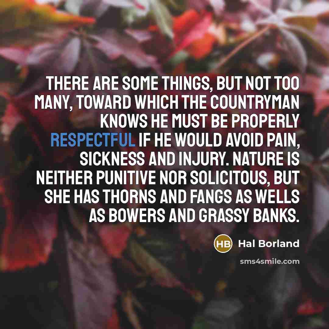 “There are some things, but not too many, toward which…” quote by Hal Borland