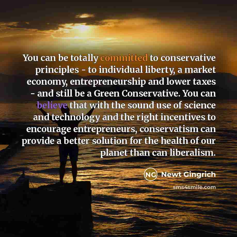 “You can be totally committed to conservative principles - to…” quote by Newt Gingrich