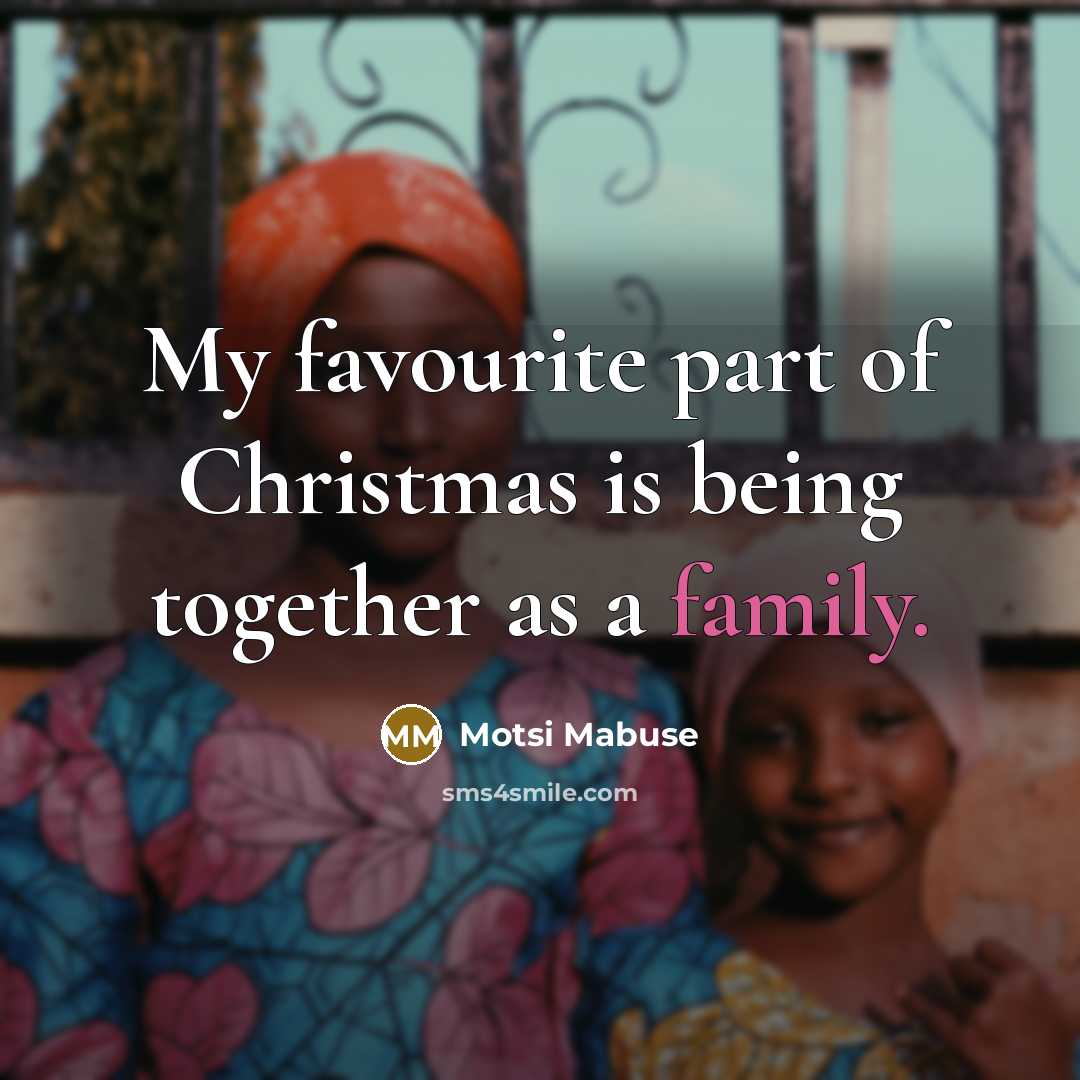 “My favourite part of Christmas is being together as a…” quote by Motsi Mabuse