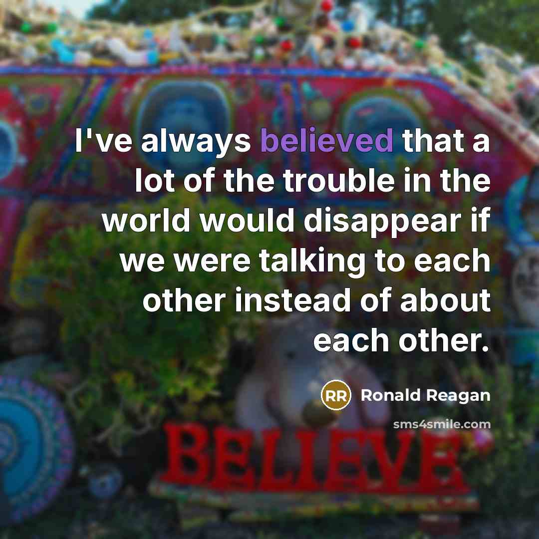 “I've always believed that a lot of the trouble in…” quote by Ronald Reagan
