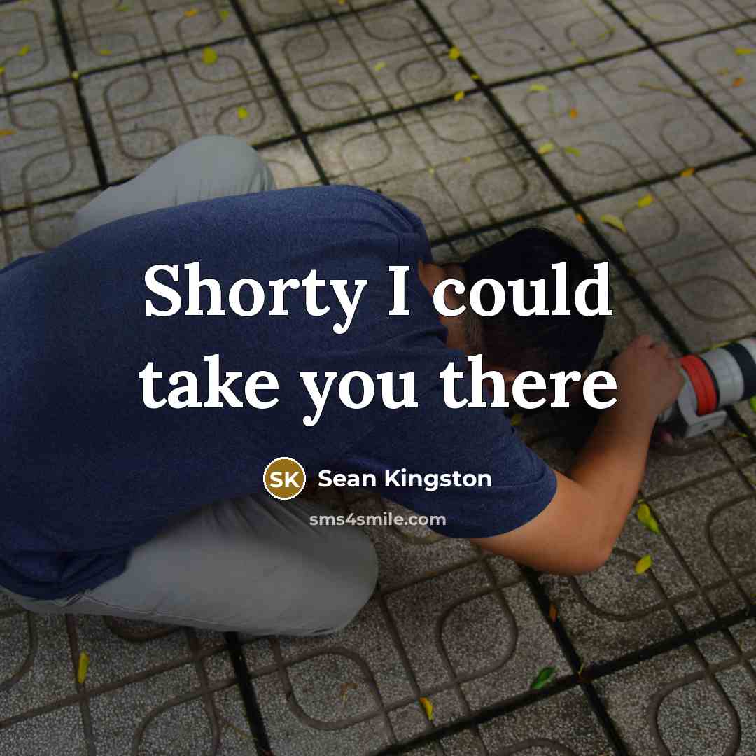 “Shorty I could take you there…” quote by Sean Kingston