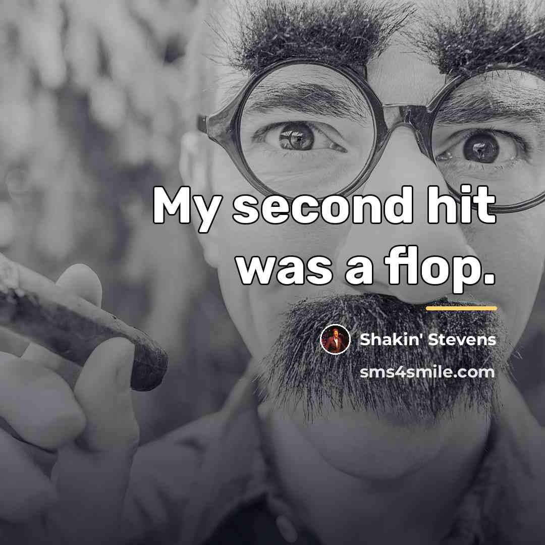 “My second hit was a flop.…” quote by Shakin' Stevens
