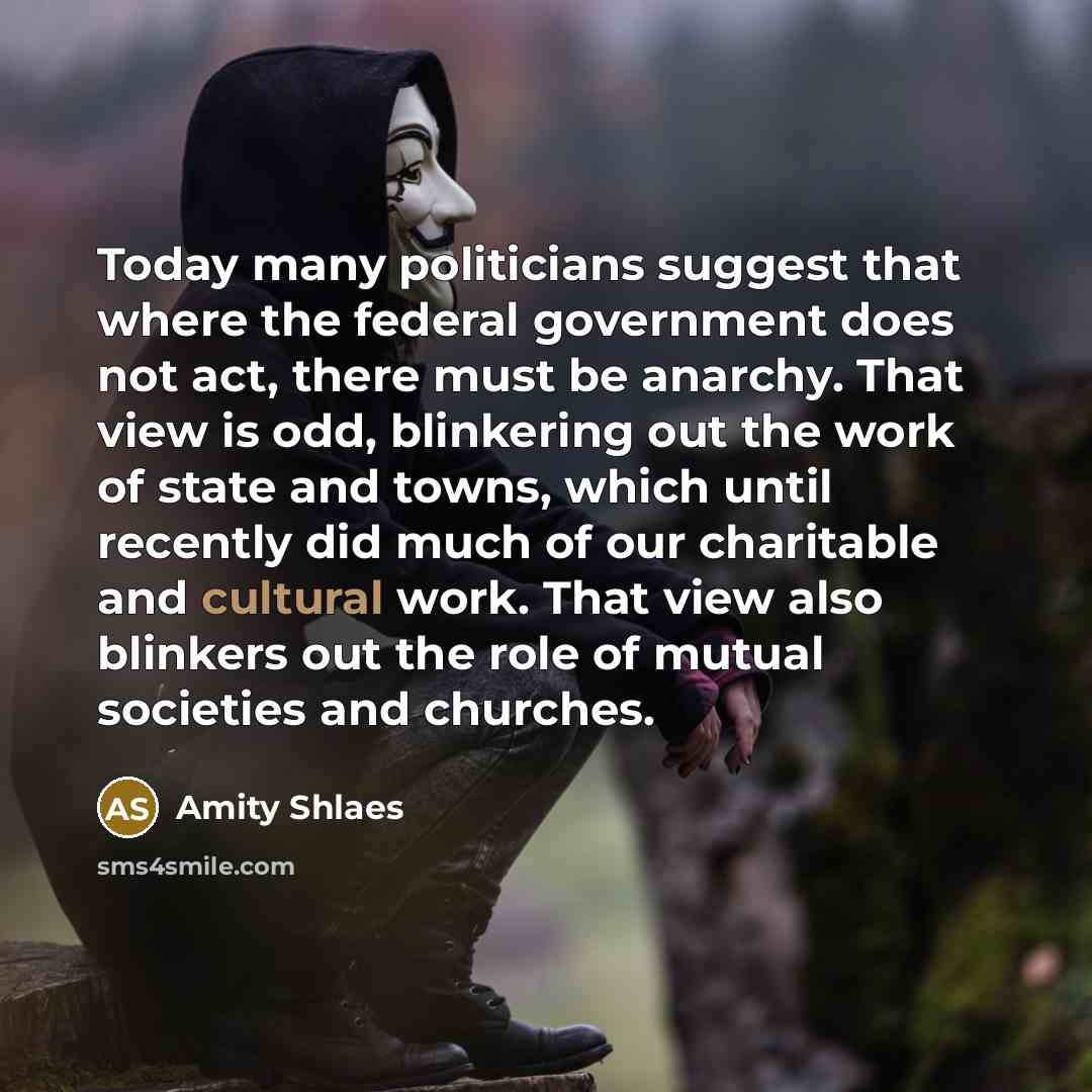 “Today many politicians suggest that where the federal government does…” quote by Amity Shlaes