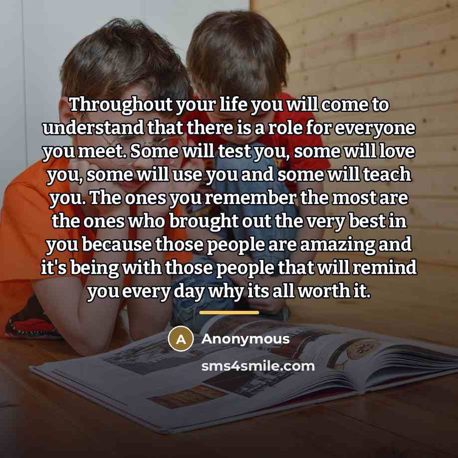 “Throughout your life you will come to understand that there…” quote by Anonymous