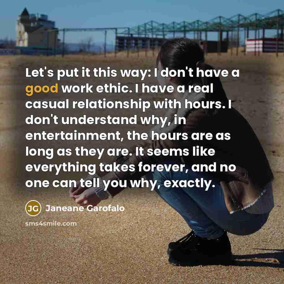 “Let's put it this way: I don't have a good…” quote by Janeane Garofalo