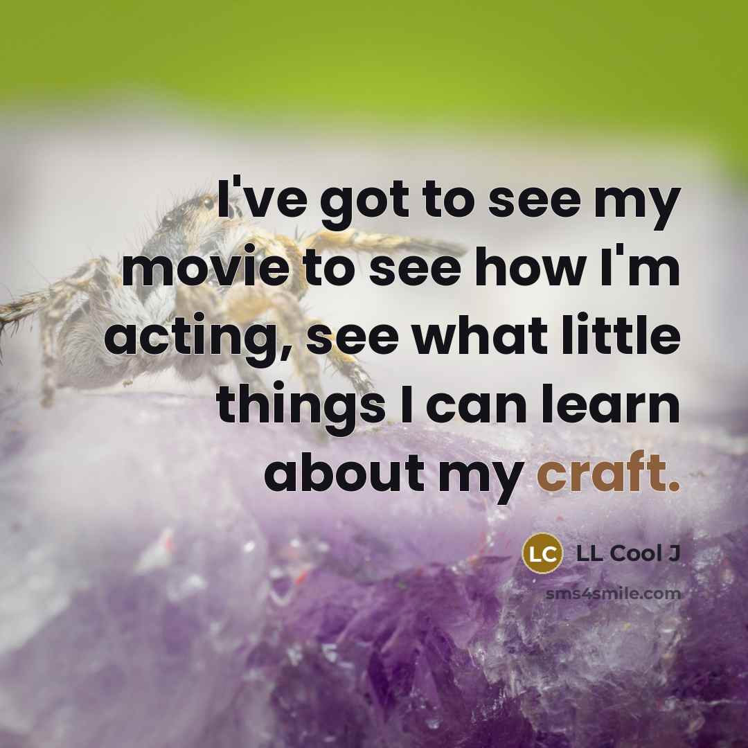 “I've got to see my movie to see how I'm…” quote by LL Cool J