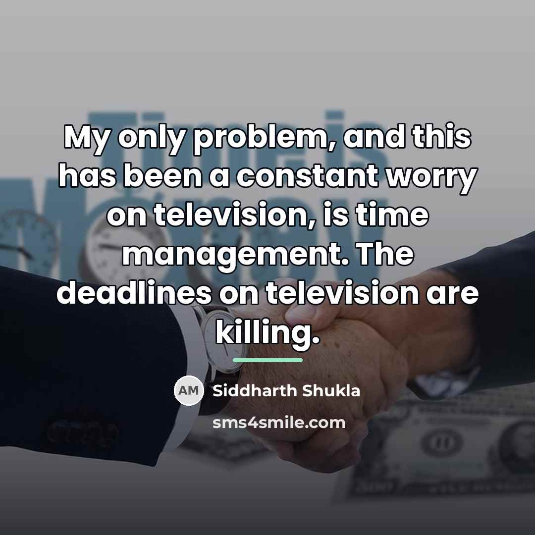 “My only problem, and this has been a constant worry…” quote by Siddharth Shukla