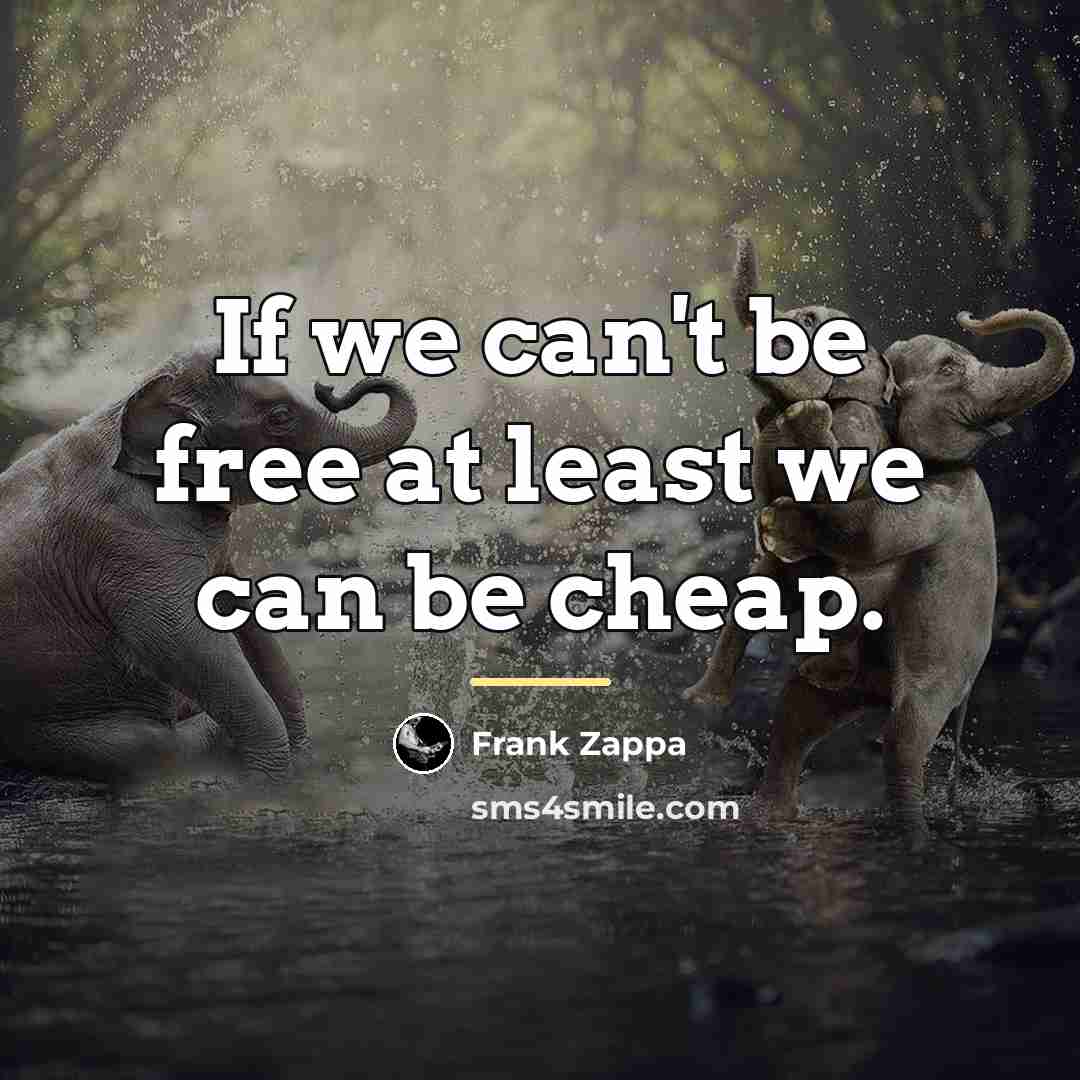 “If we can't be free at least we can be…” quote by Frank Zappa