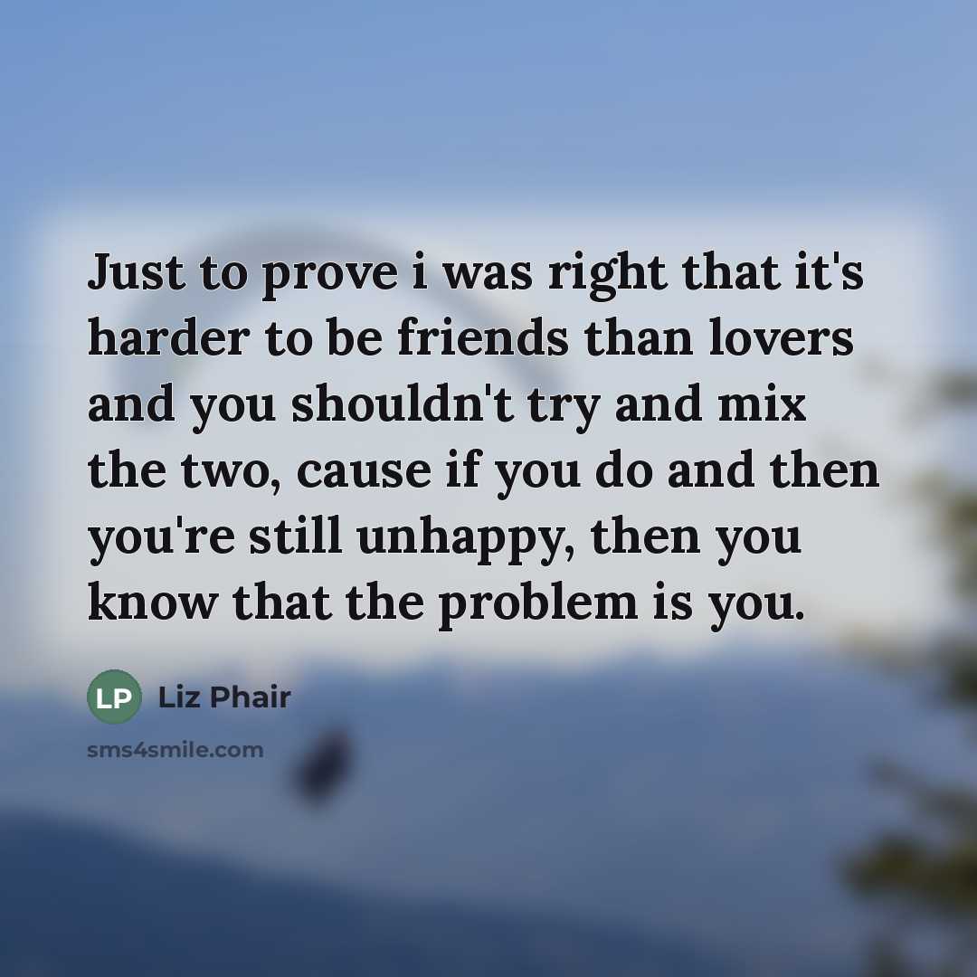 “Just to prove i was right that it's harder to…” quote by Liz Phair