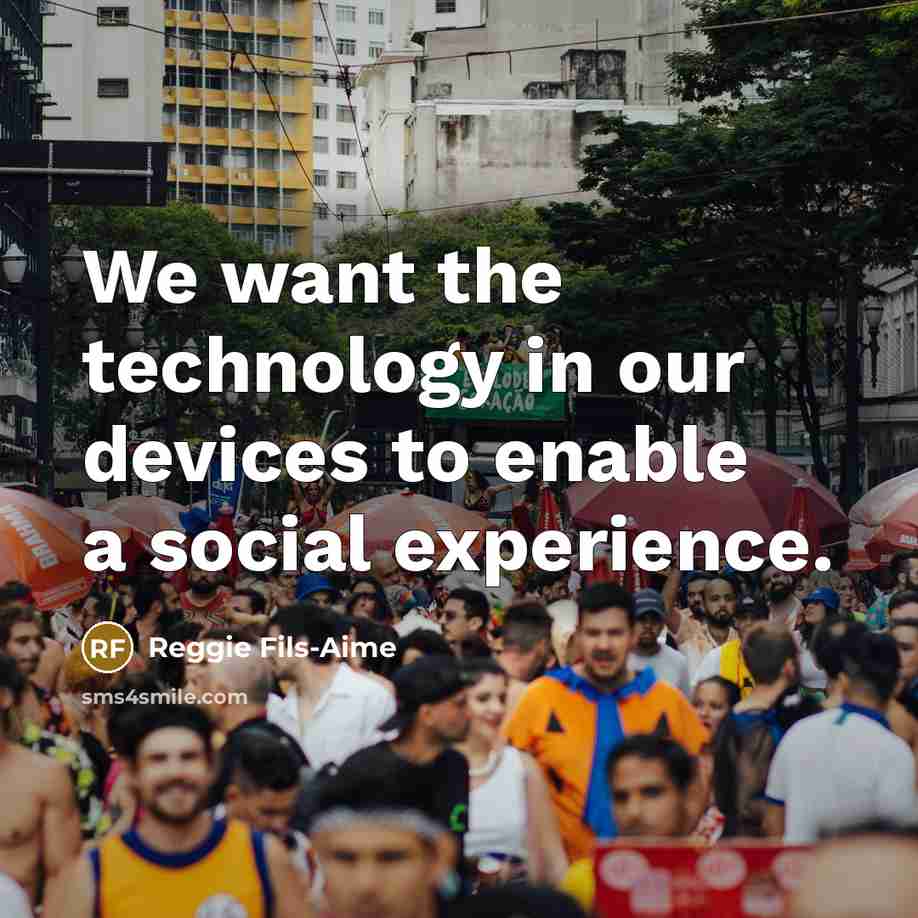 “We want the technology in our devices to enable a…” quote by Reggie Fils-Aime