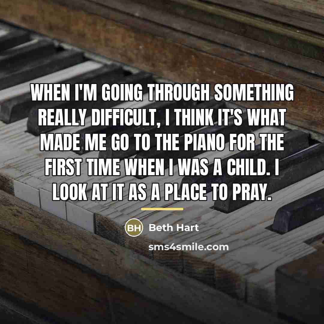 “When I'm going through something really difficult, I think it's…” quote by Beth Hart