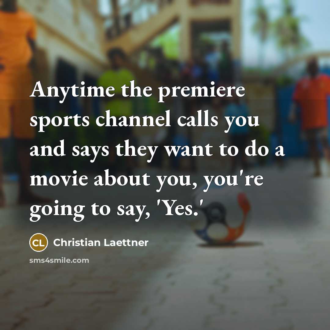 “Anytime the premiere sports channel calls you and says they…” quote by Christian Laettner