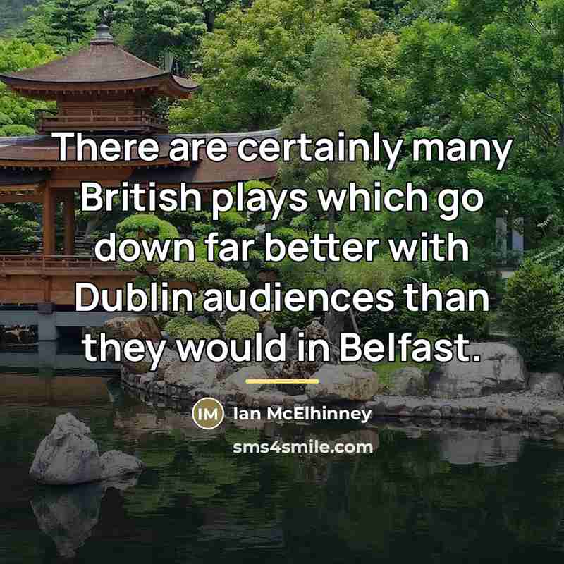 “There are certainly many British plays which go down far…” quote by Ian McElhinney