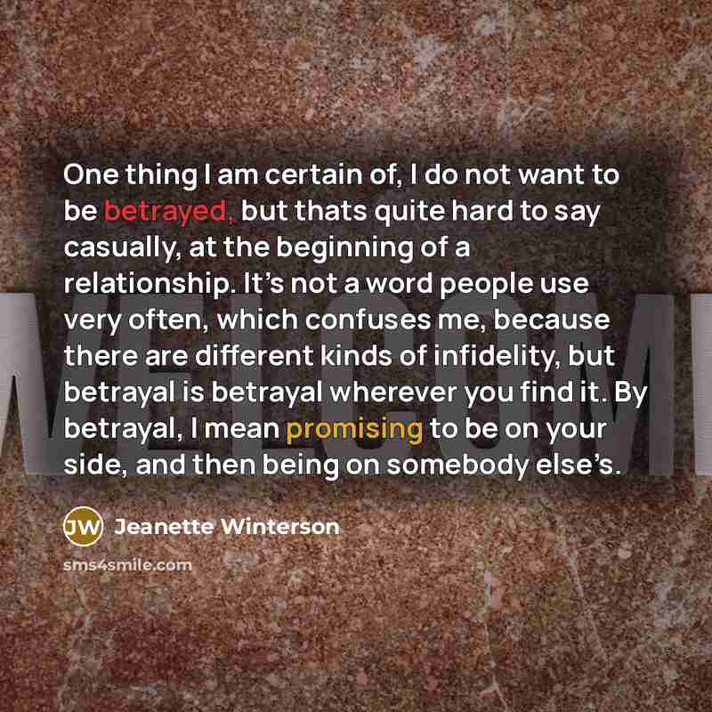 “One thing I am certain of, I do not want…” quote by Jeanette Winterson