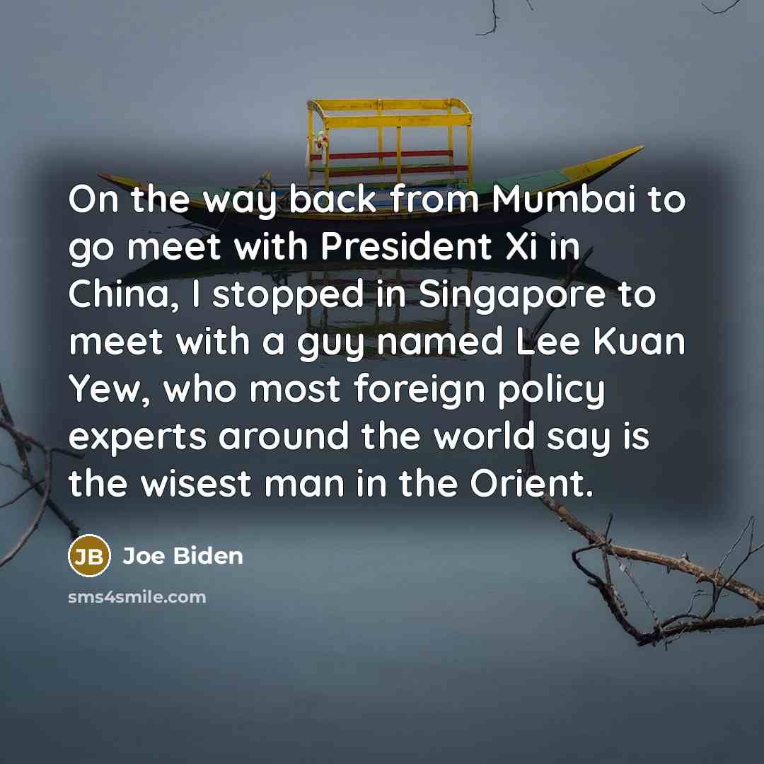 “On the way back from Mumbai to go meet with…” quote by Joe Biden