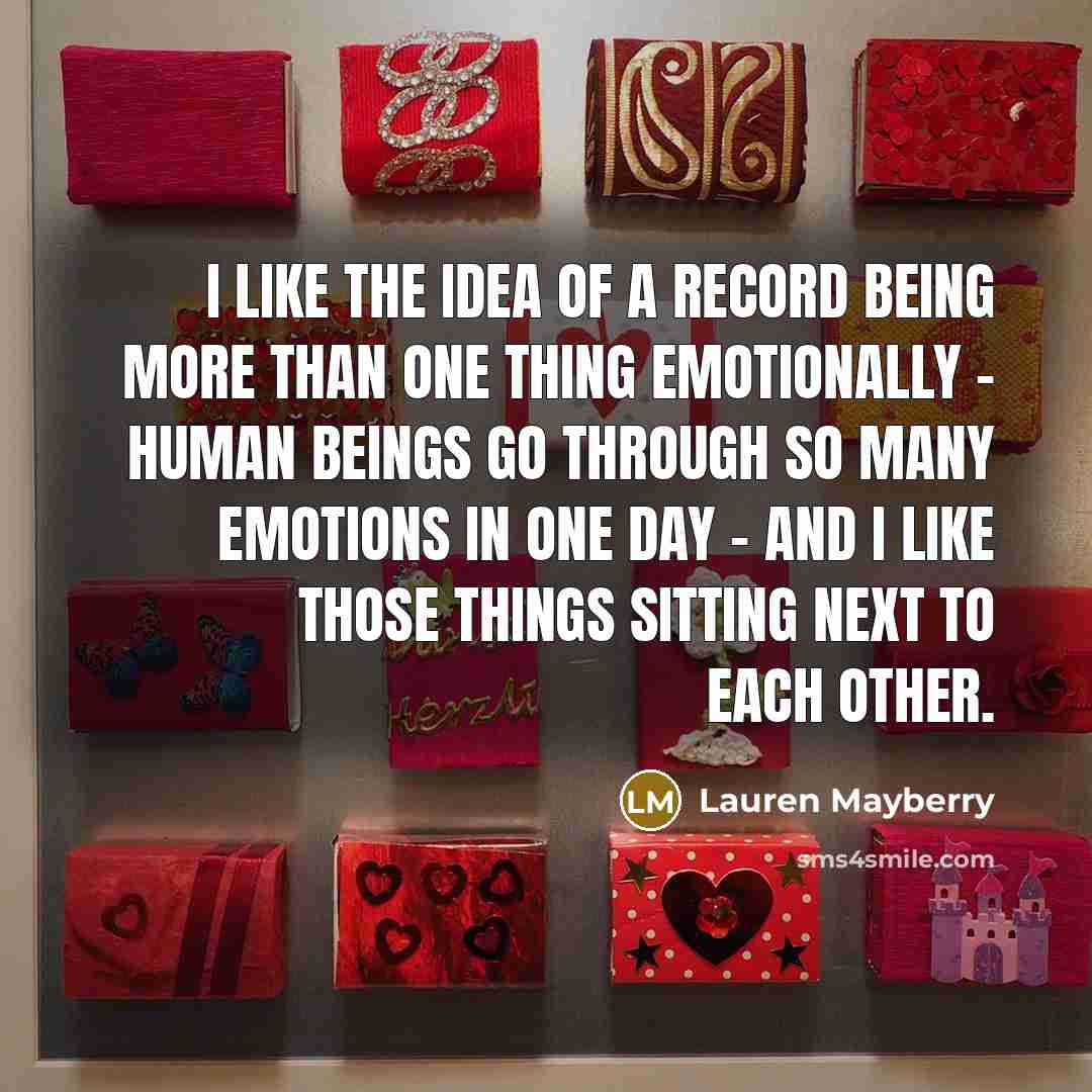 “I like the idea of a record being more than…” quote by Lauren Mayberry