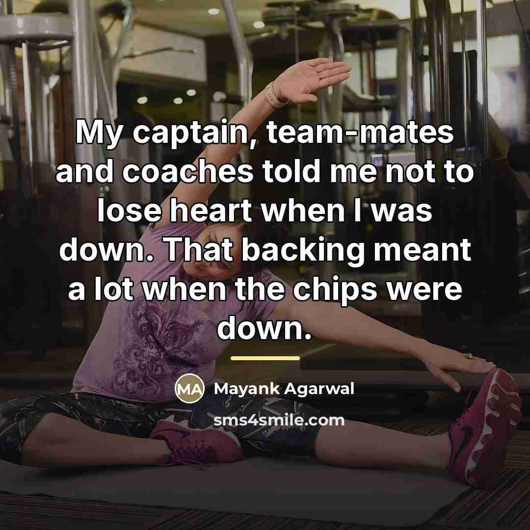 “My captain, team-mates and coaches told me not to lose…” quote by Mayank Agarwal