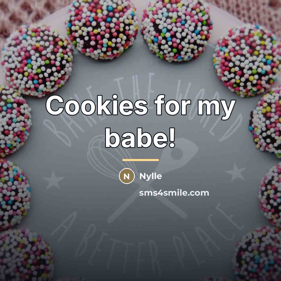 “Cookies for my babe!…” quote by Nylle