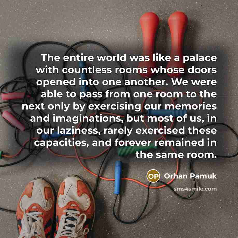 “The entire world was like a palace with countless rooms…” quote by Orhan Pamuk