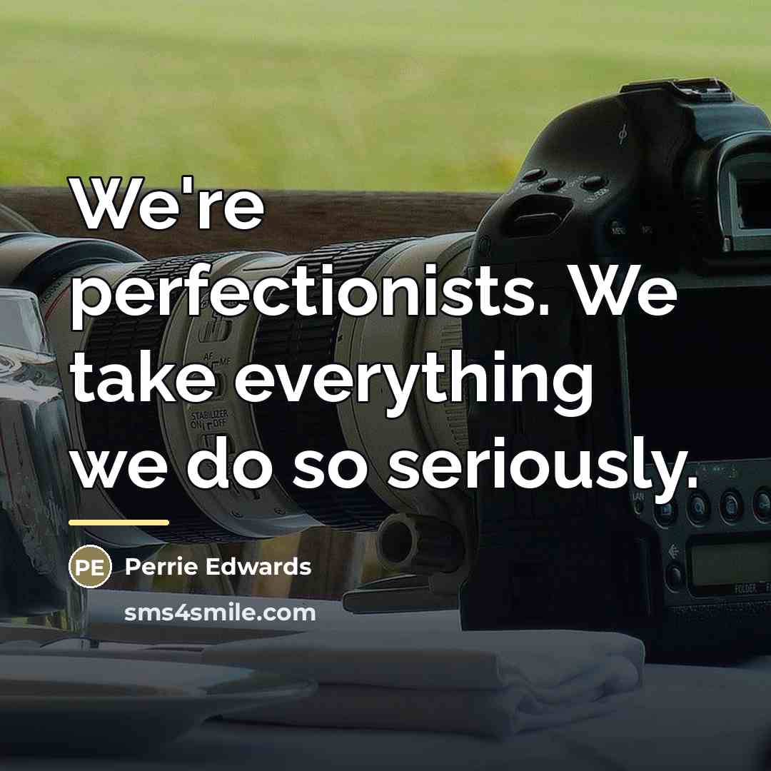 “We're perfectionists. We take everything we do so seriously.…” quote by Perrie Edwards