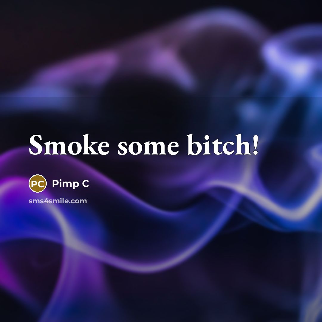 “Smoke some bitch!” quote by Pimp C