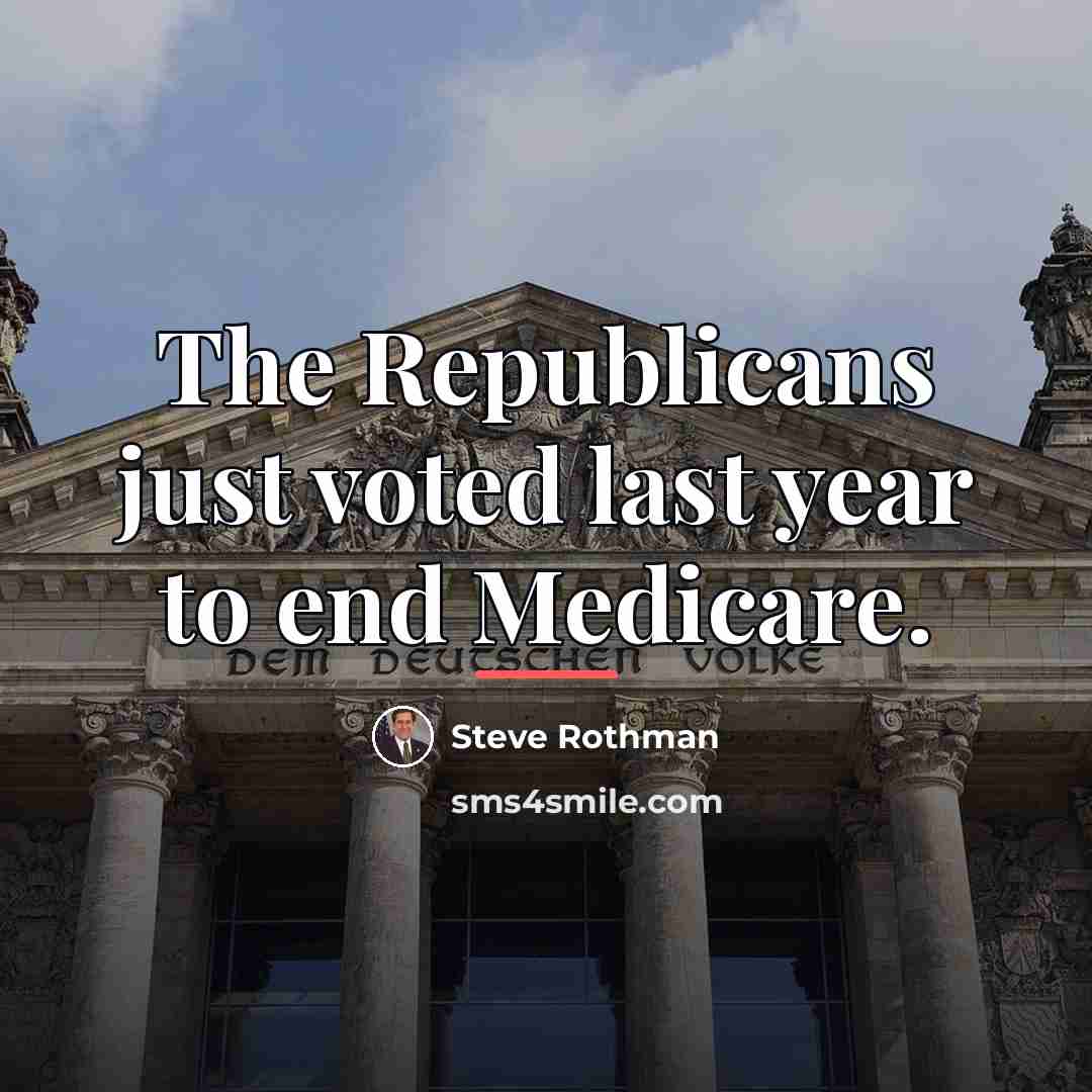 “The Republicans just voted last year to end Medicare.…” quote by Steve Rothman
