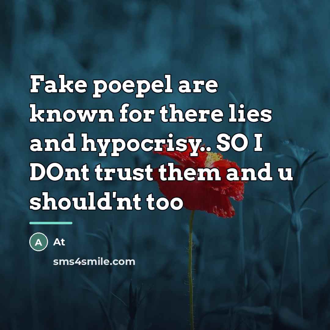 “Fake poepel are known for there lies and hypocrisy.. SO…” quote by At