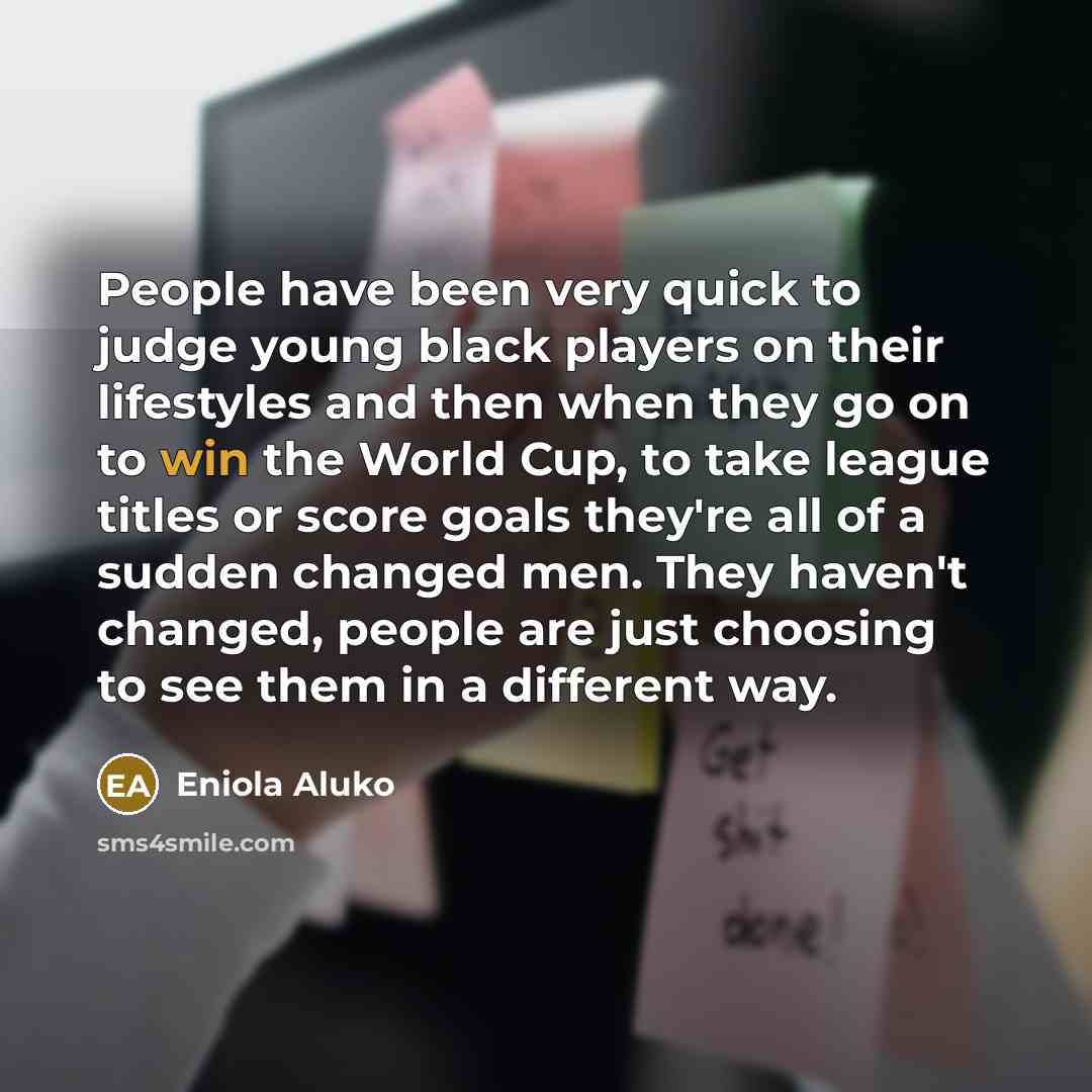 “People have been very quick to judge young black players…” quote by Eniola Aluko