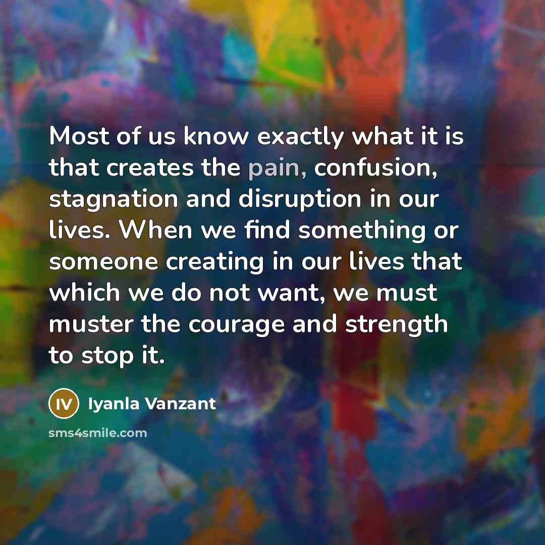 “Most of us know exactly what it is that creates…” quote by Iyanla Vanzant