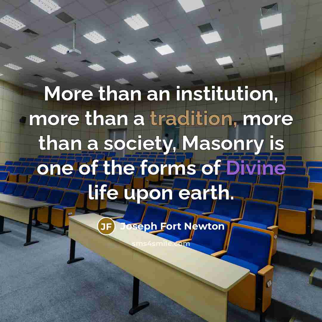 “More than an institution, more than a tradition, more than…” quote by Joseph Fort Newton