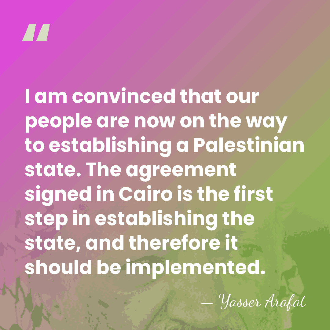 I am convinced that our people are now on the way to&hellip; - Yasser Arafat