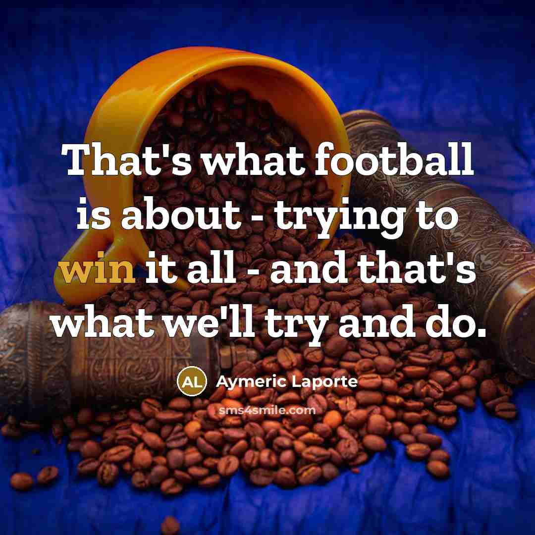 “That's what football is about - trying to win it…” quote by Aymeric Laporte