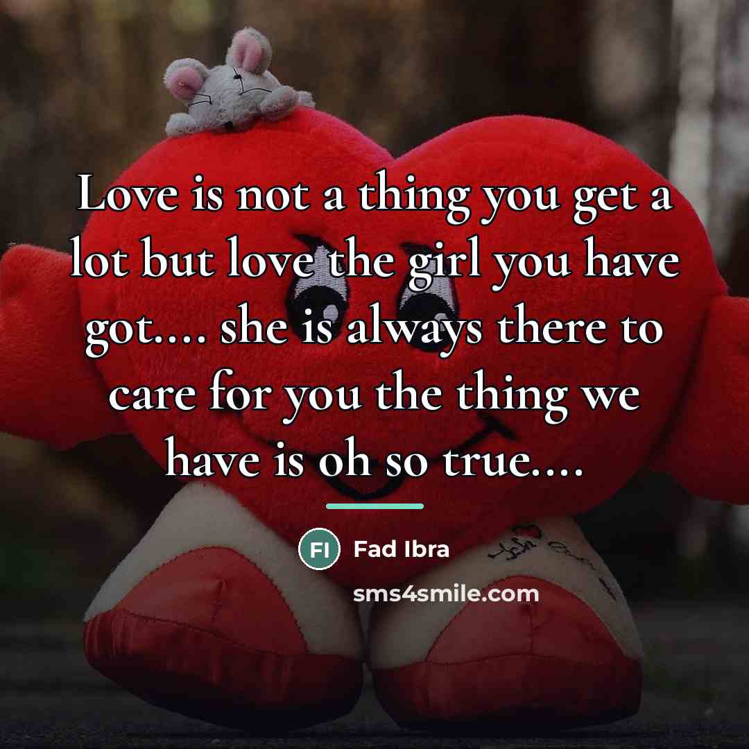 “Love is not a thing you get a lot but…” quote by Fad Ibra
