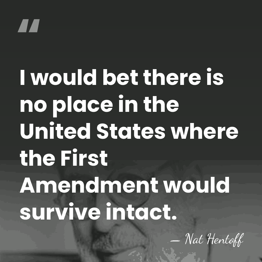 I would bet there is no place in the United States where&hellip; - Nat Hentoff
