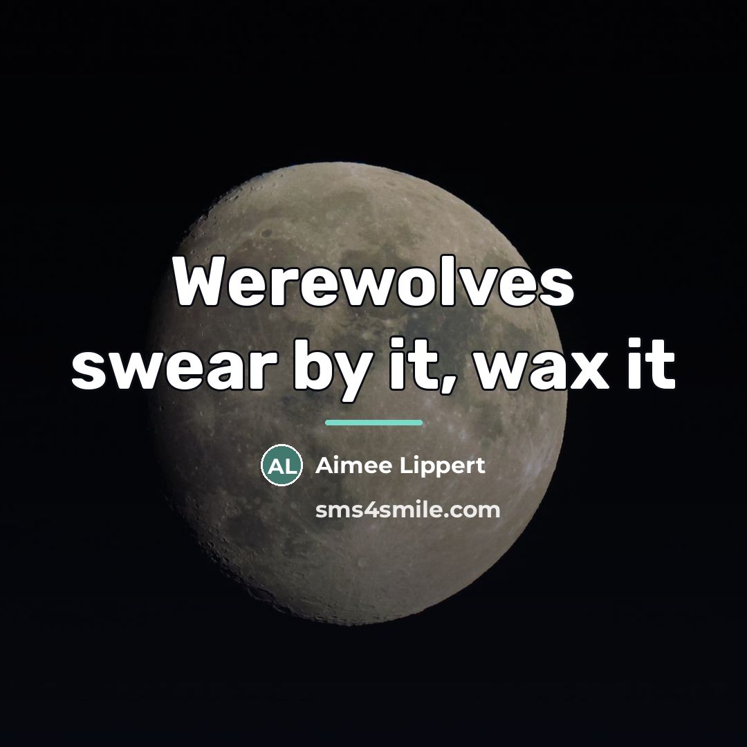 “Werewolves swear by it, wax it…” quote by Aimee Lippert