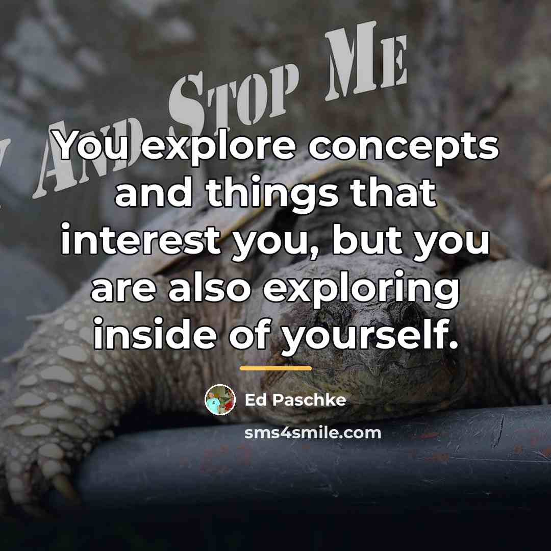 “You explore concepts and things that interest you, but you…” quote by Ed Paschke