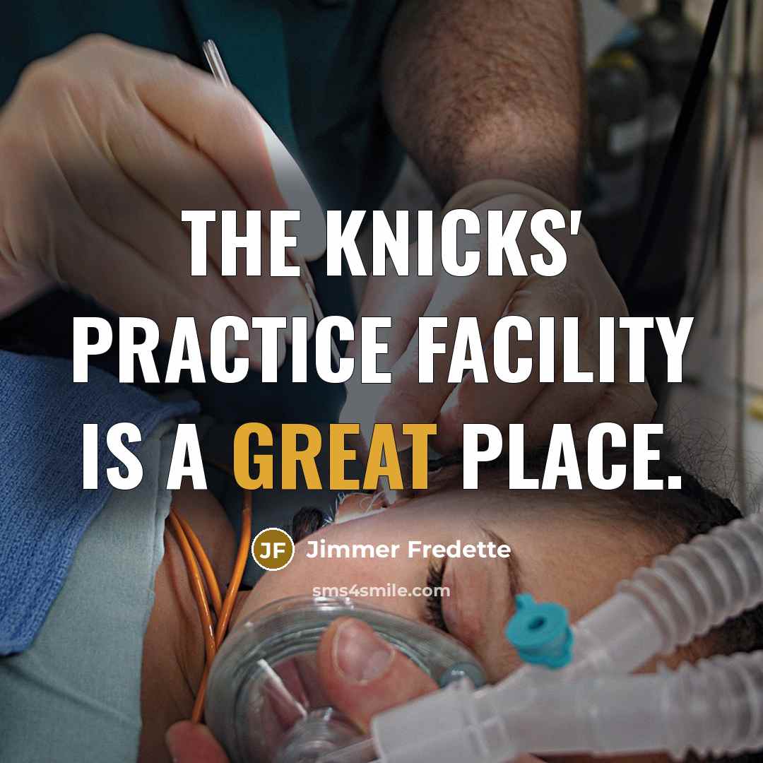 “The Knicks' practice facility is a great place.…” quote by Jimmer Fredette