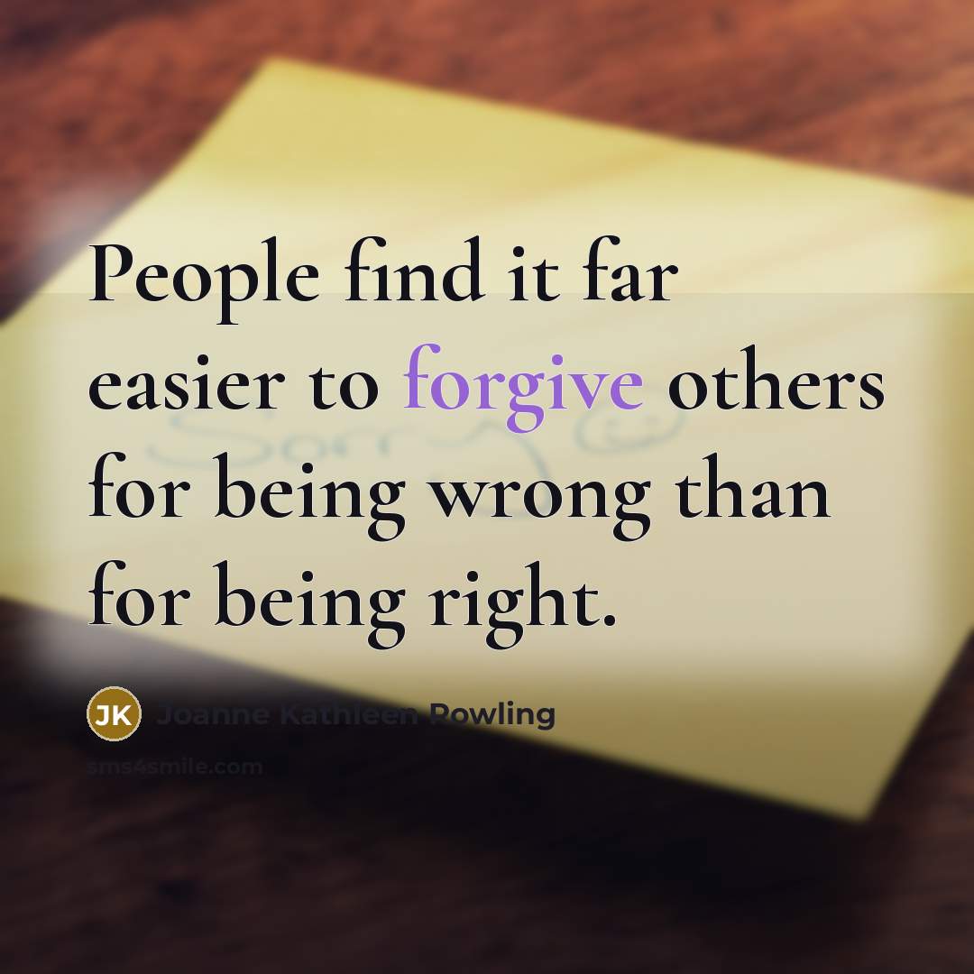 “People find it far easier to forgive others for being…” quote by Joanne Kathleen Rowling