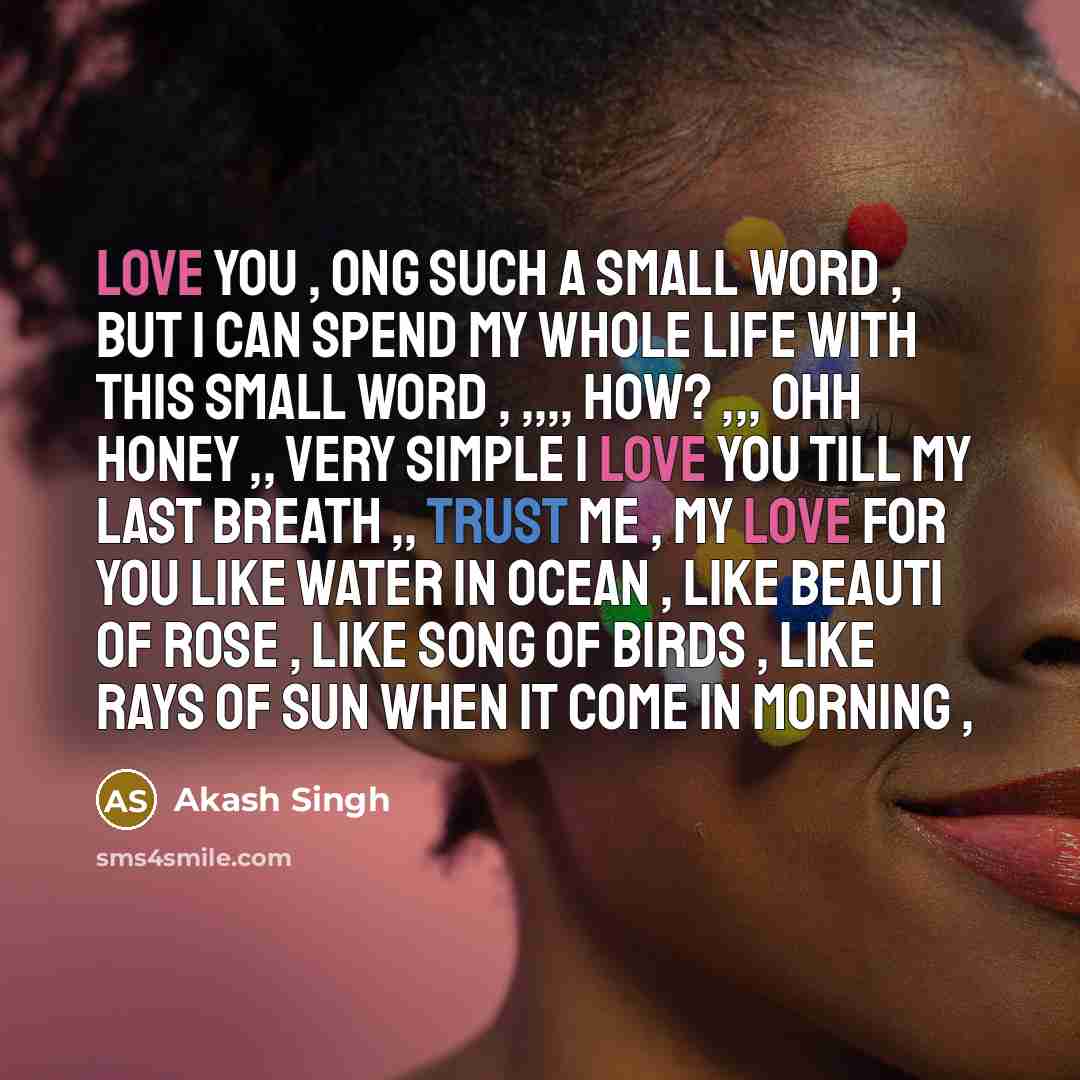 “Love you , ONG such a small word , but…” quote by Akash Singh