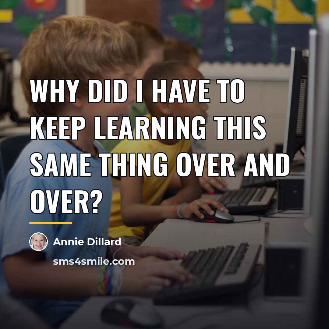 “why did I have to keep learning this same thing…” quote by Annie Dillard