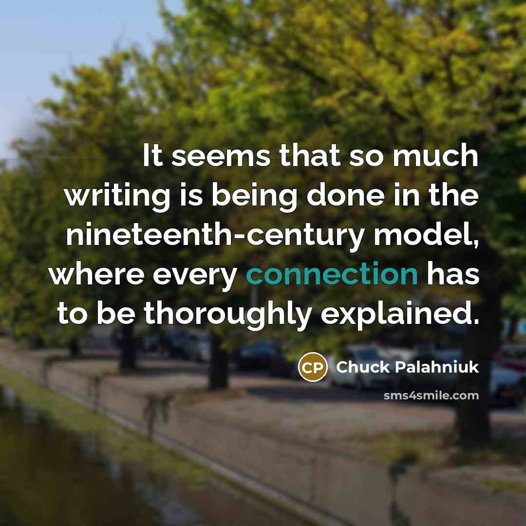 “It seems that so much writing is being done in…” quote by Chuck Palahniuk