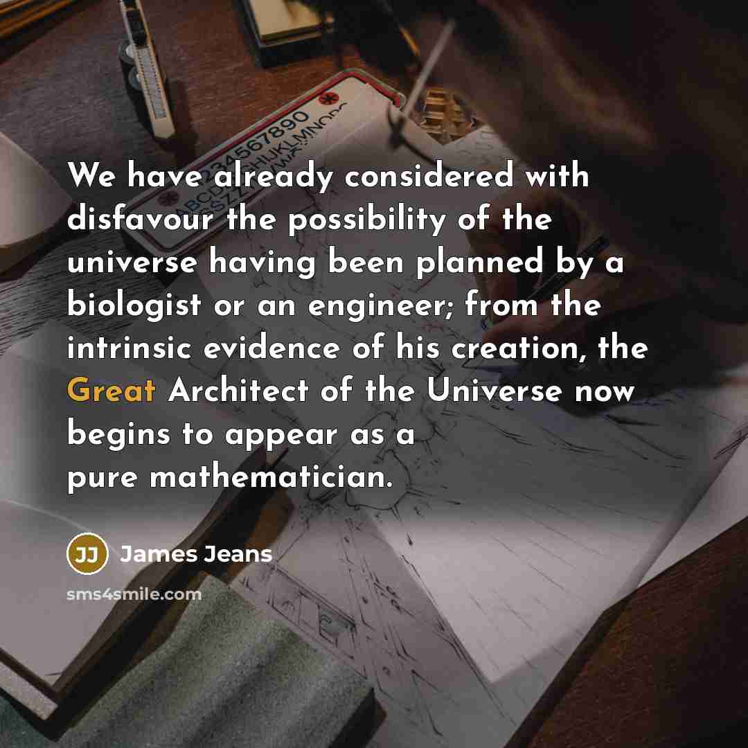 “We have already considered with disfavour the possibility of the…” quote by James Jeans