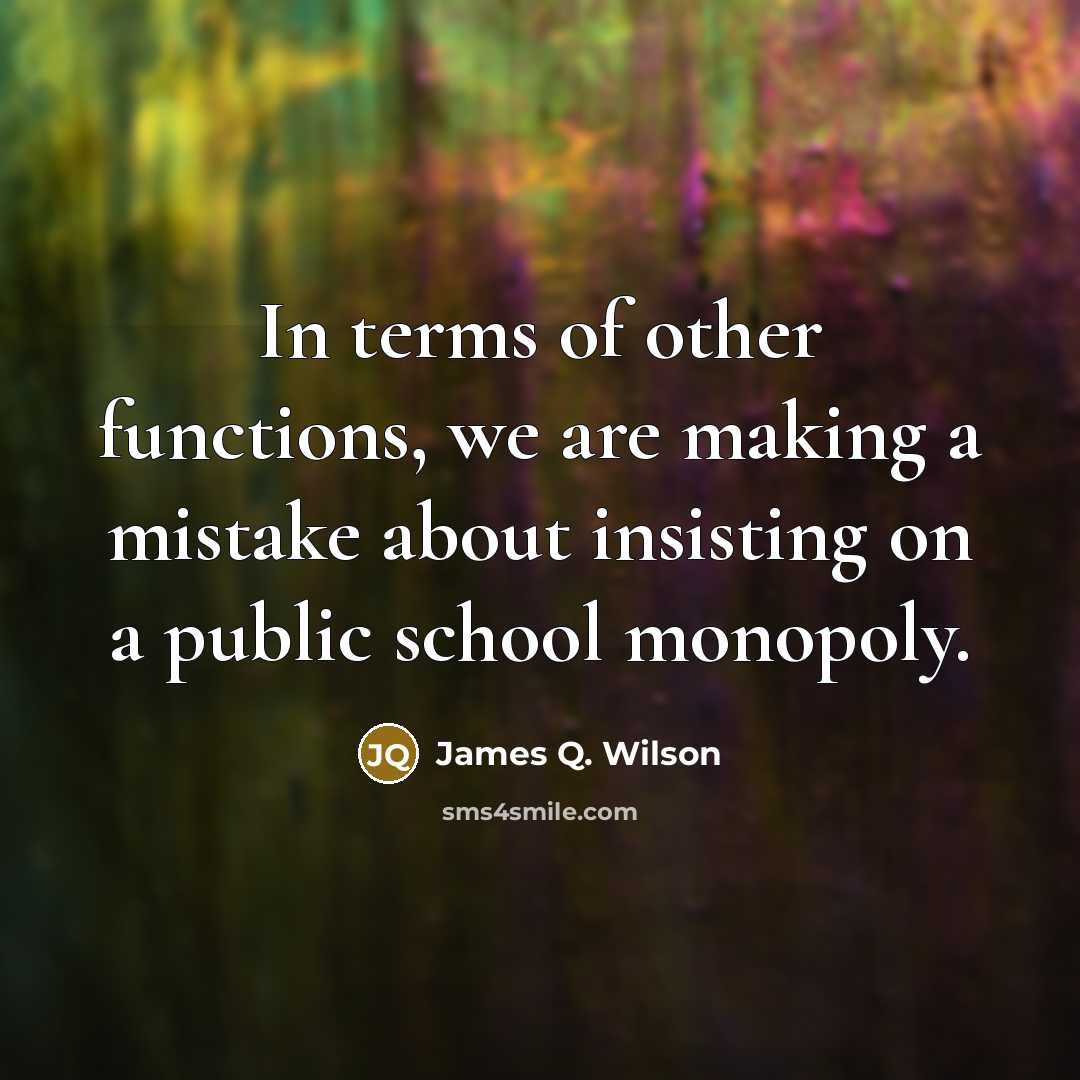 “In terms of other functions, we are making a mistake…” quote by James Q. Wilson