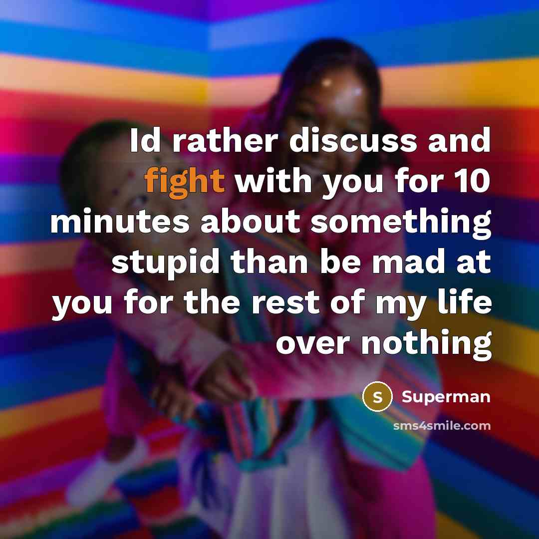 “Id rather discuss and fight with you for 10 minutes…” quote by Superman