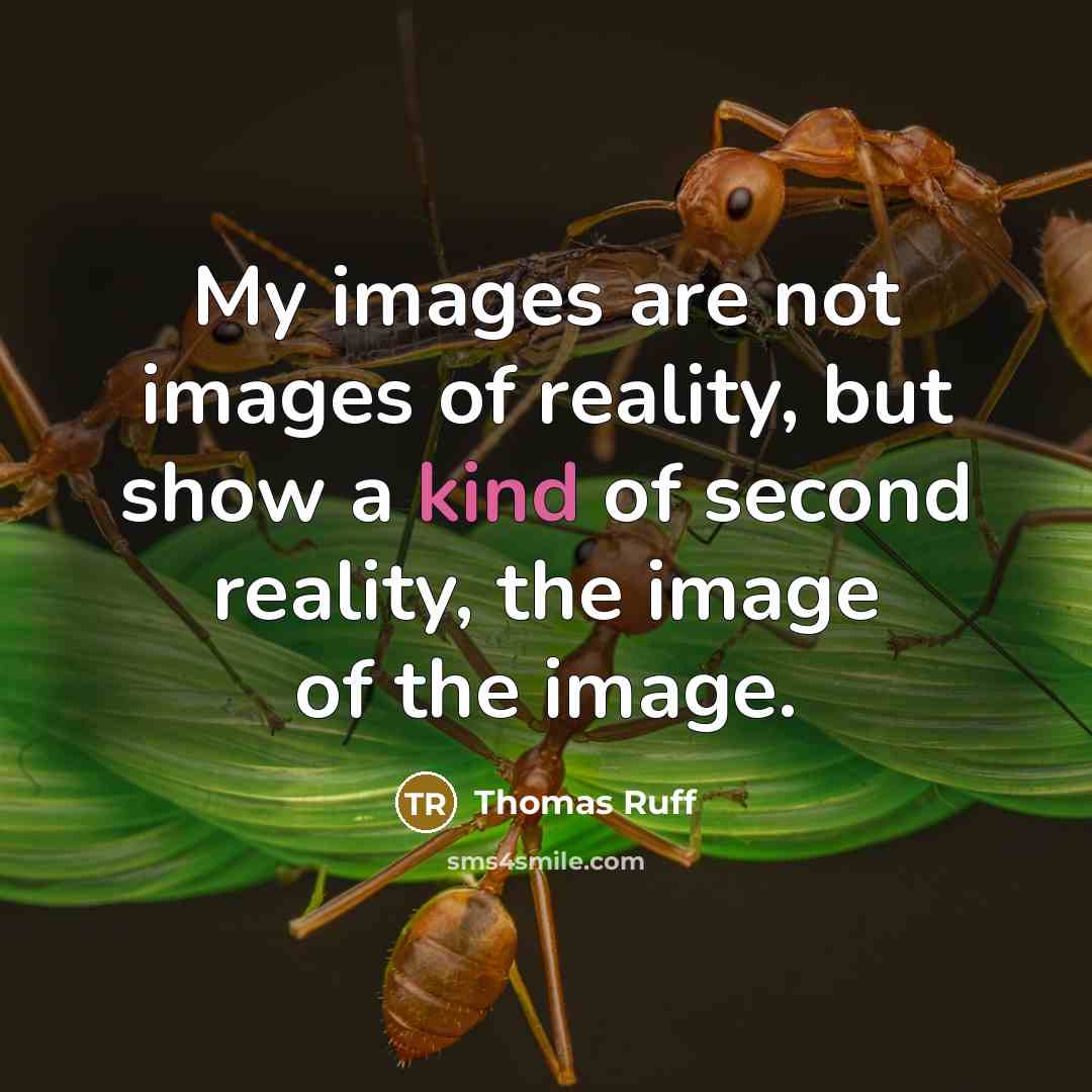 “My images are not images of reality, but show a…” quote by Thomas Ruff
