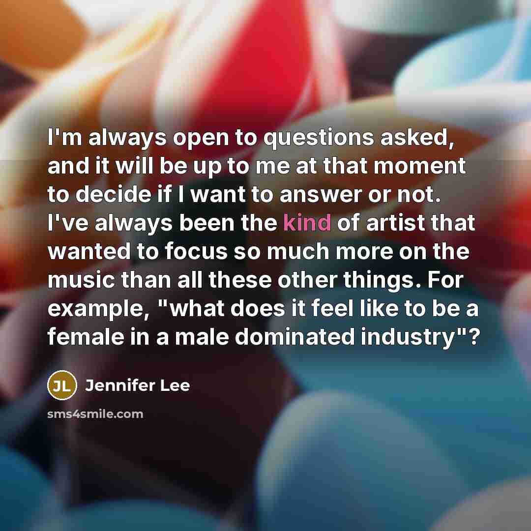 “I'm always open to questions asked, and it will be…” quote by Jennifer Lee