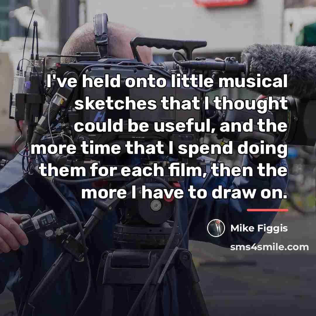 “I've held onto little musical sketches that I thought could…” quote by Mike Figgis