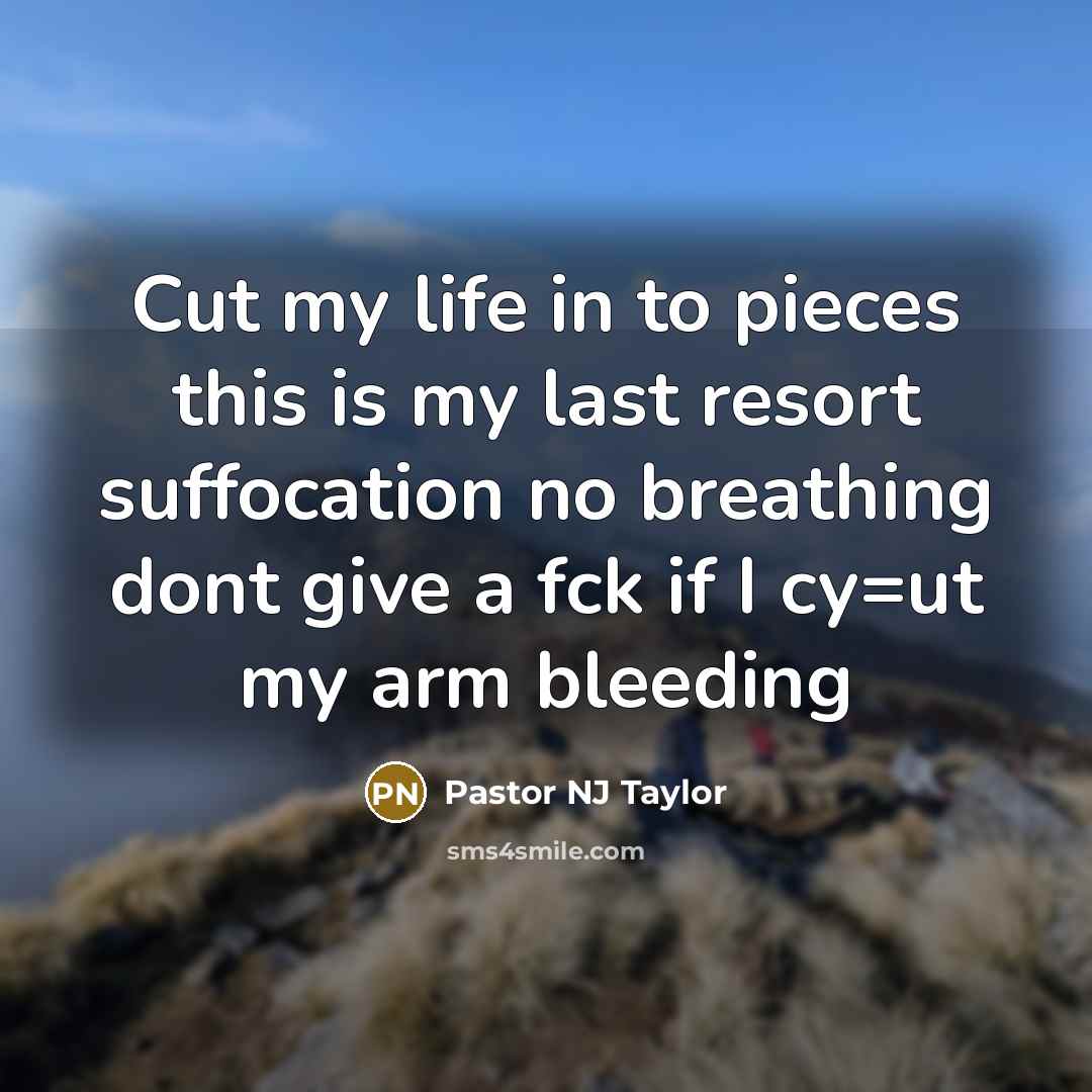 “Cut my life in to pieces this is my last…” quote by Pastor NJ Taylor