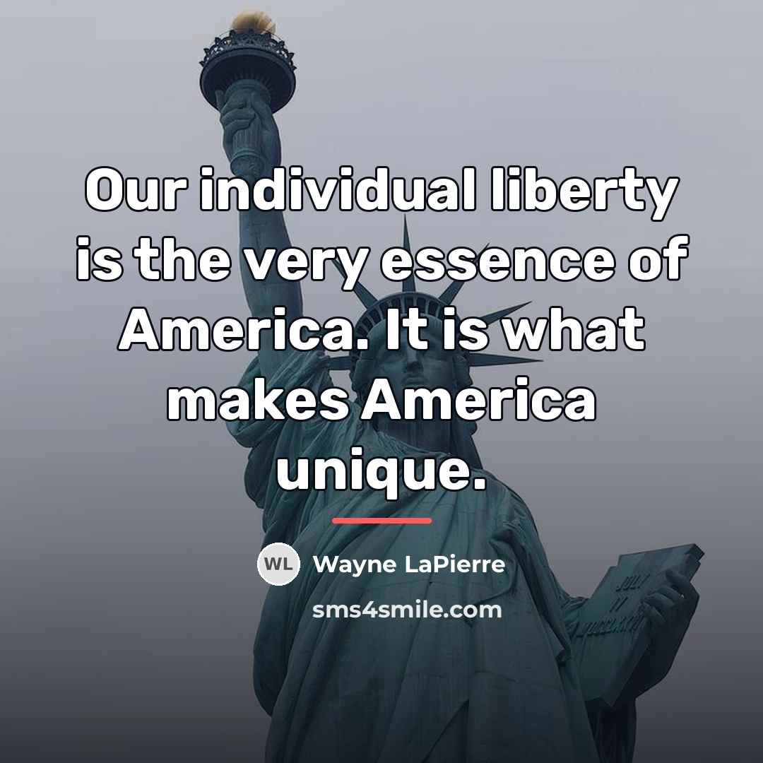 “Our individual liberty is the very essence of America. It…” quote by Wayne LaPierre