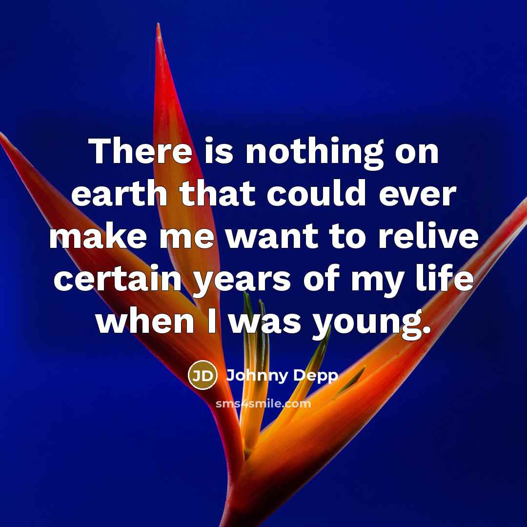 “There is nothing on earth that could ever make me…” quote by Johnny Depp